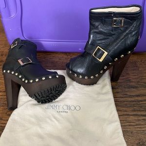 AUTHENTIC New Jimmy Choo peep toe boots. Purchased at Jimmy Choo in London